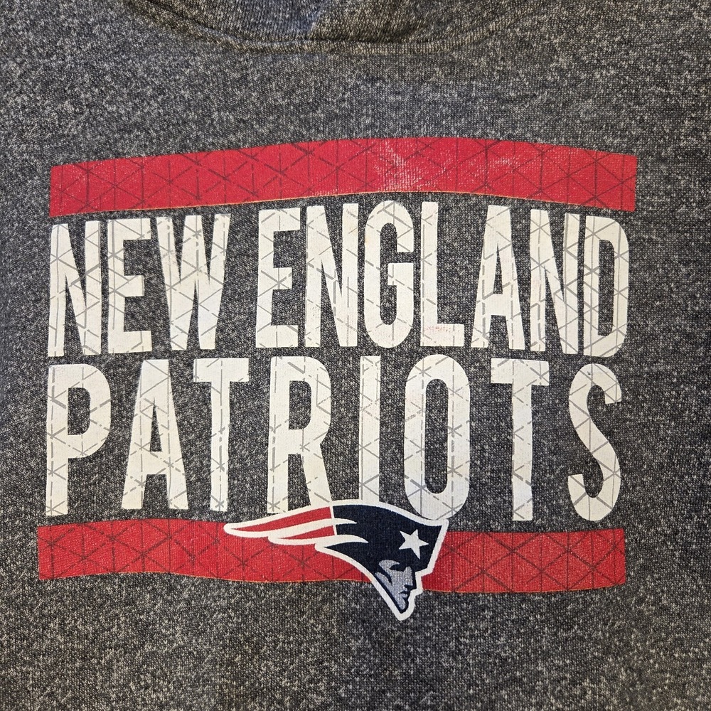 Gen 2 New England Patriots Kids Size L 14/16 Grey Hoodie NFL Football Fan Gear - Picture 3 of 8